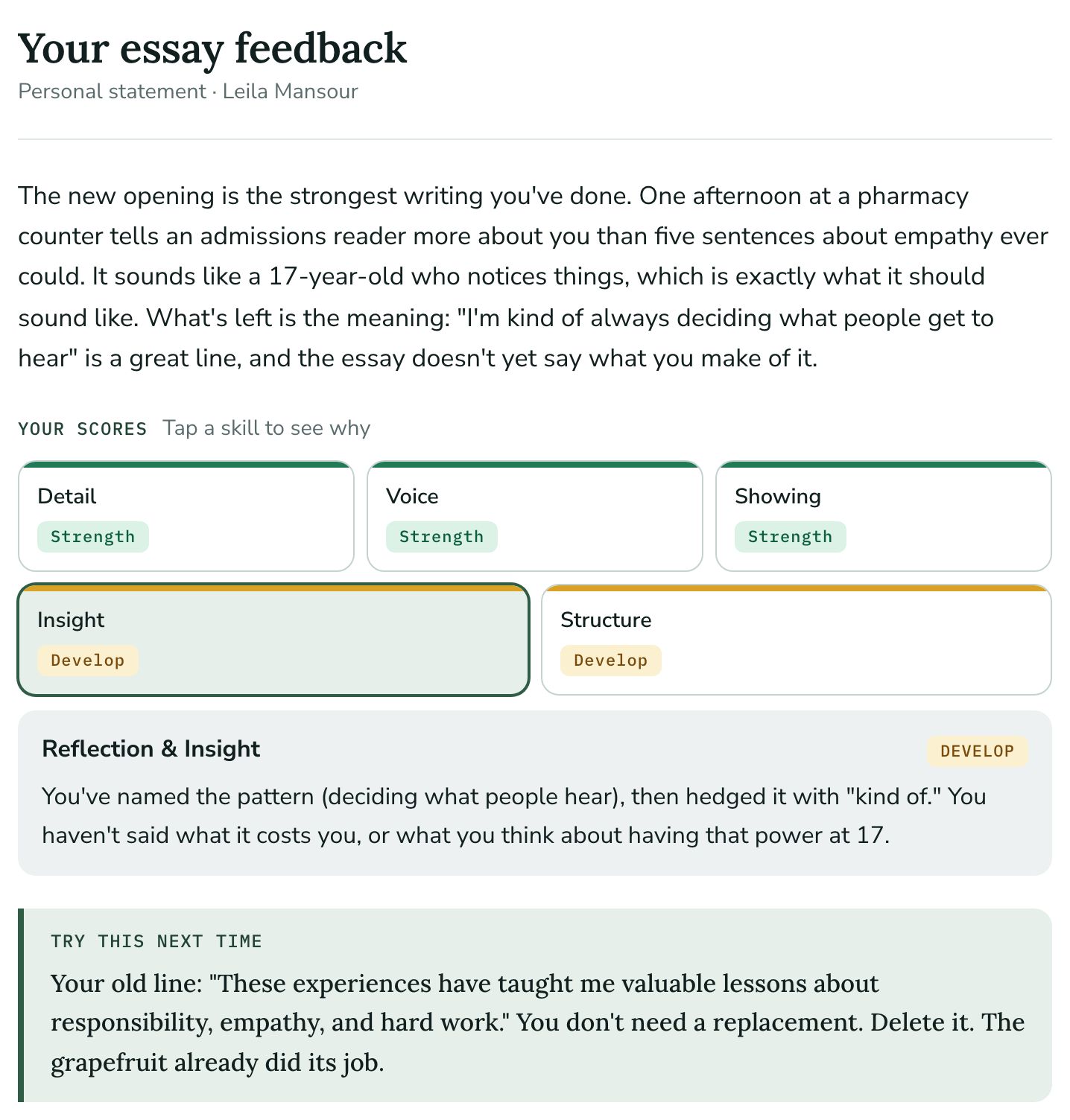 Margin Notes: The report: scores, why, and the one thing to change