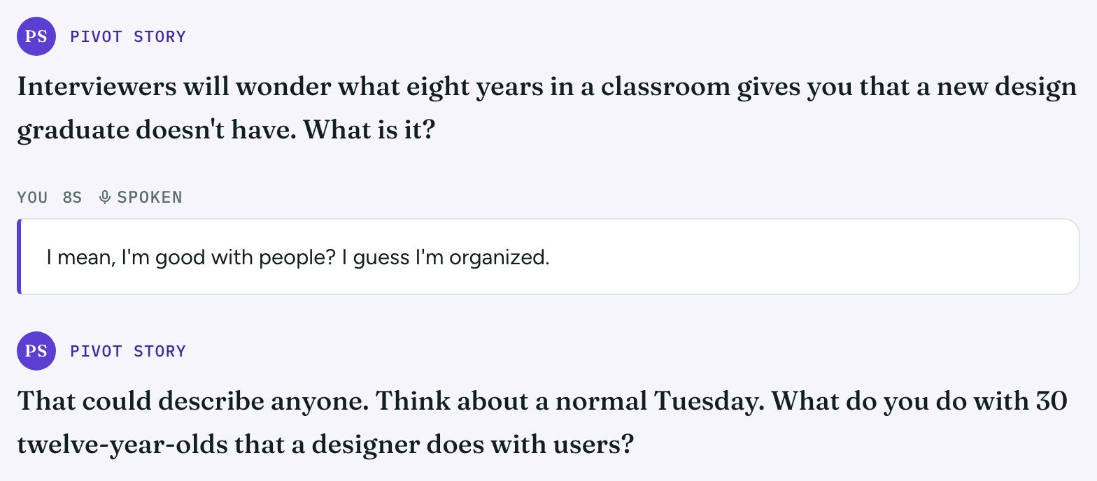 Pivot Story: Mid-story session: your questions, their answers
